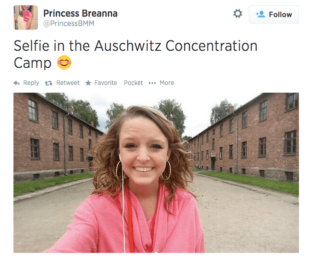 Teen Decides it’d be appropriate to Take a Selfie at Auschwitz